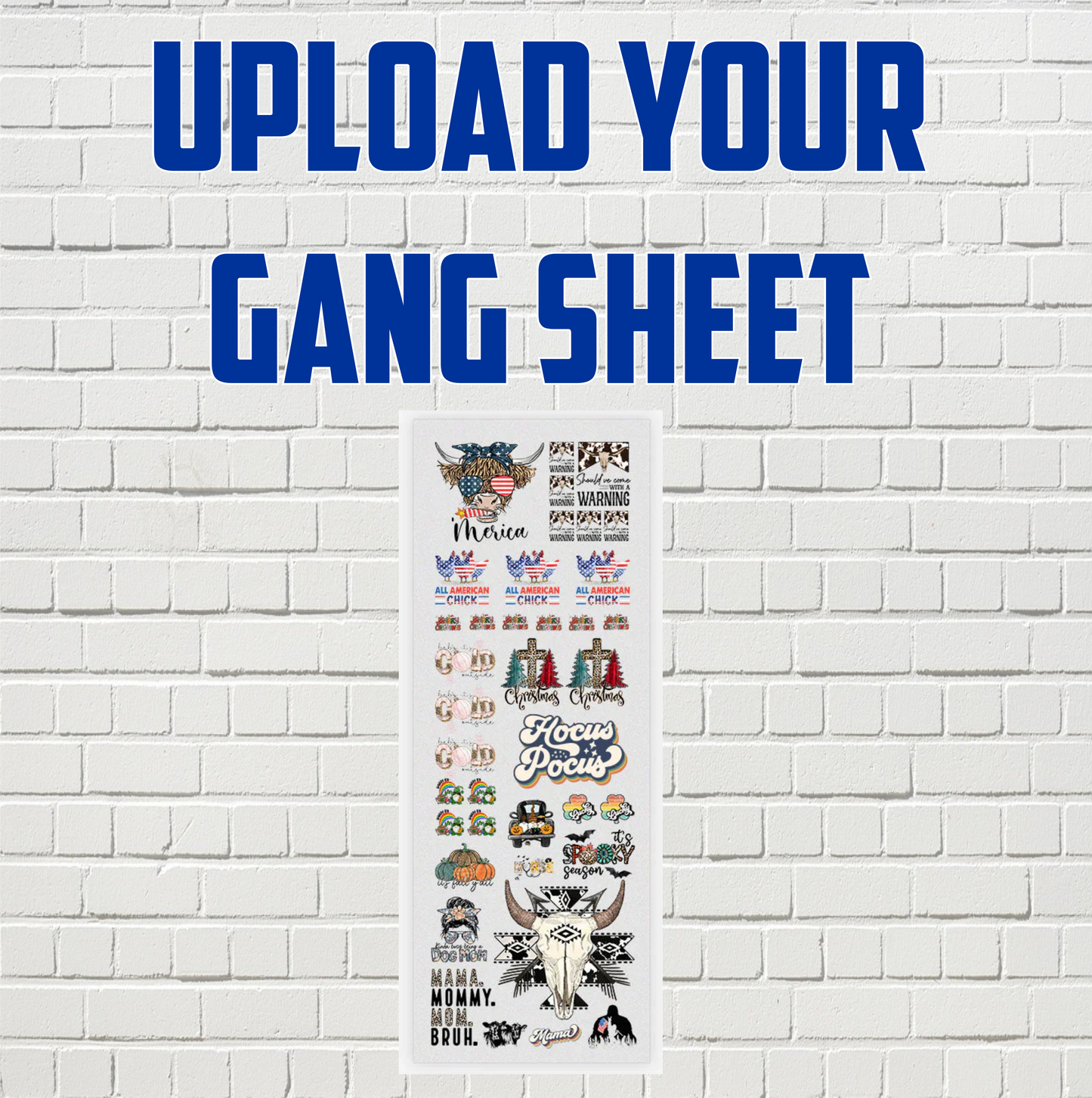 Upload Gang Sheet